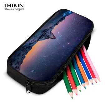 

THIKIN 3D Milky Way Print Cosmetic Bag Makeup Storage for Women Men Stationery Pouch School Supply Children Student Pencil Case
