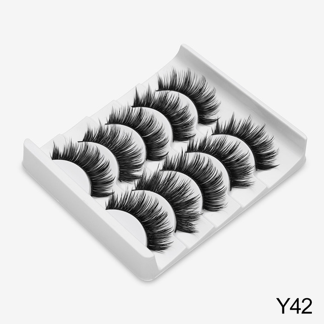 3D Faux Mink Lashes Natural False Eyelashes Dramatic Volume Fake Lashes Makeup Eyelash Extension Silk Eyelashes