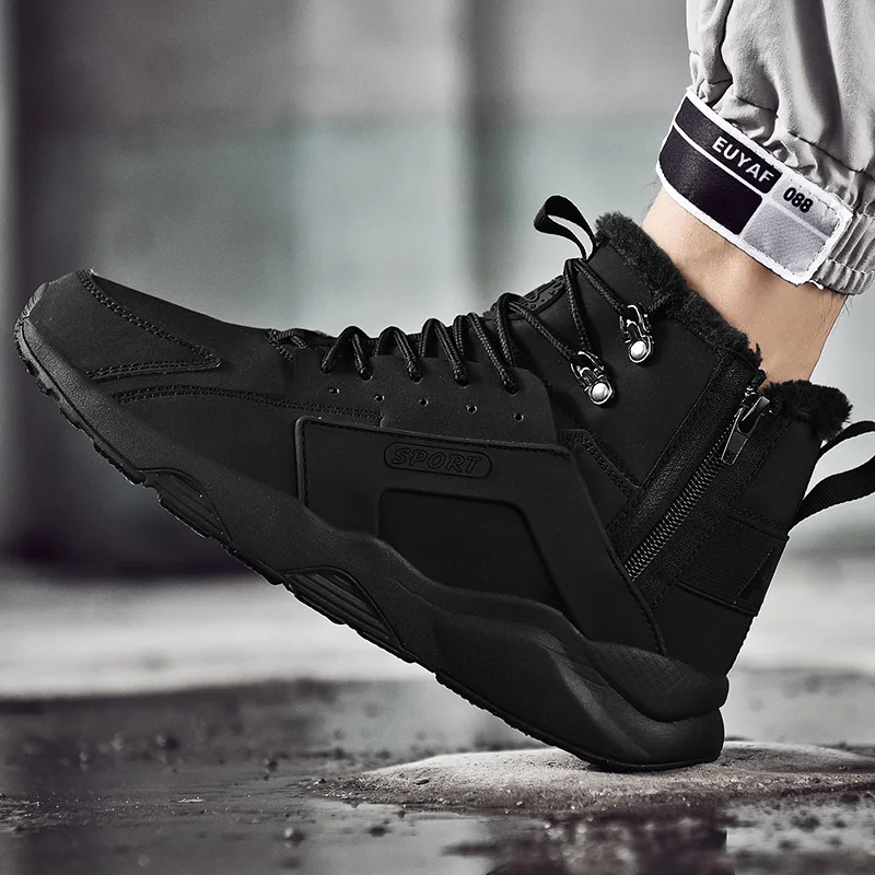 Winter Warm boots Hiking shoes botas tacticas hombre Hight top plus cotton outdoor shoes waterproof chaussures sport homme