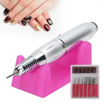

26000rpm Electric Nail Drill Pen Led Lamp DC Nail Drill Pen Nail Grinder Polisher Kit Portable Polishing Manicure Tool Nail Lamp