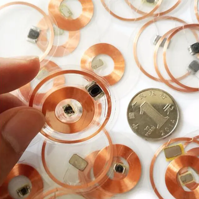 10PCS 13.56MHz 125KHz ID IC writable tags T5577 UID dual frequency transparent cards RFID passive tags Coin Clea 4
