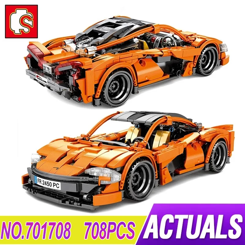 Новинка 701708 блоки Sembo модель супер гоночного автомобиля совместимый с McLaren P1