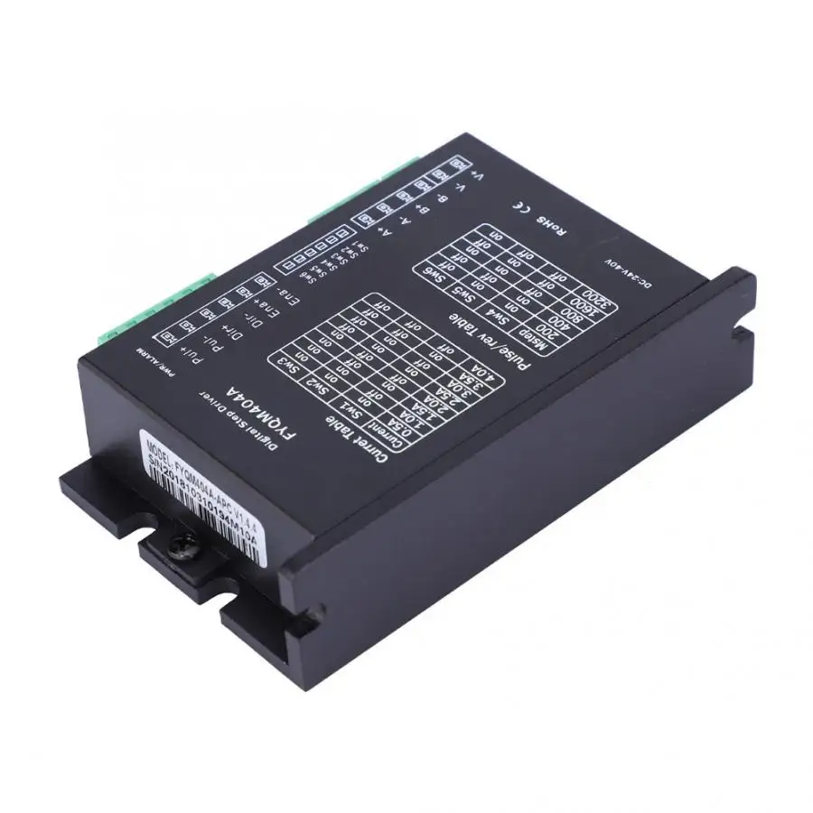 Шаговый двигатель Nema 17 23 шаговый двигатель драйвер FYQM404A-AP 2 фазы шаговый двигатель драйвер DC24~ 40 В 0,5~ 4.0A