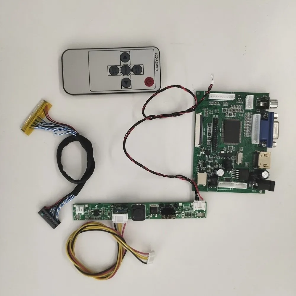 kit Work for HSD121PHW1 1366x768 2AV remote LCD Controller Board 30pin panel Screen VGA AV monitor driver display LED HDMI | Компьютеры и