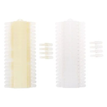 

36Pcs Nail Polish Art Color Card Removable Display Rack Clear Teardrop Pattern