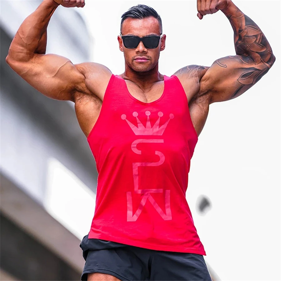 Mens tank tops shirt gym tank top fitness clothing vest sleeveless cotton man canotte bodybuilding hombre man clothes wear
