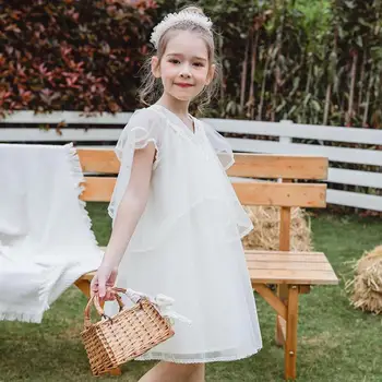 

Girls Dresses New Sweet Princess Lace Dress Kids Girls Clothing Wedding Party Dresses Children Clothing Girls Costumes Kids