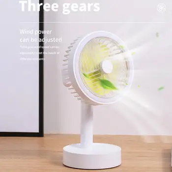 

Mini Portable USB Rechargeable Adjustable LED Fill Light Desktop Cooling Fan Air Cooler Fan small fan Office Home Cooling Fan
