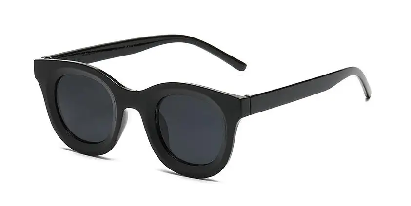 2021 Simple Retro Yellow Lens Round Sunglasses For Women Brand Designer Plastic Small Frame Concave Sun Glasses Men Unisex Cute big frame sunglasses Sunglasses