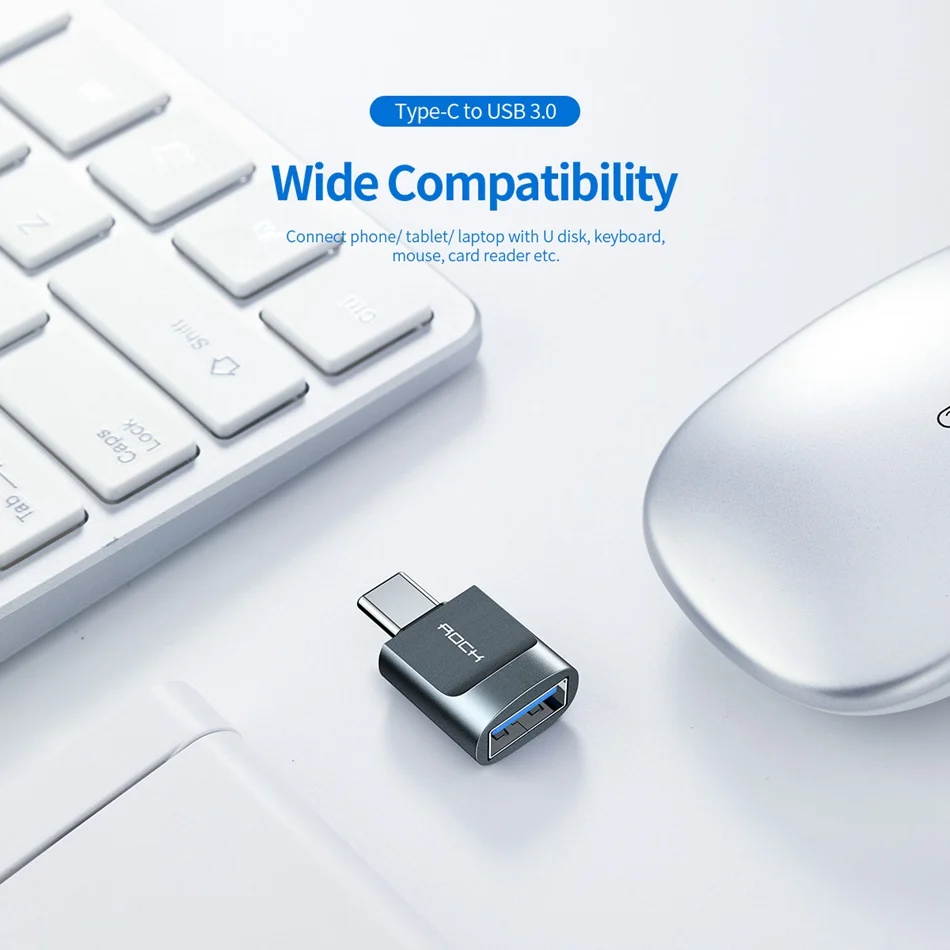 Адаптер Rock OTG usb type C для huawei samsung Xiaomi Redmi Oneplus 7 Pro адаптер type c адаптер USB Tipo C type-c для USB 3,0
