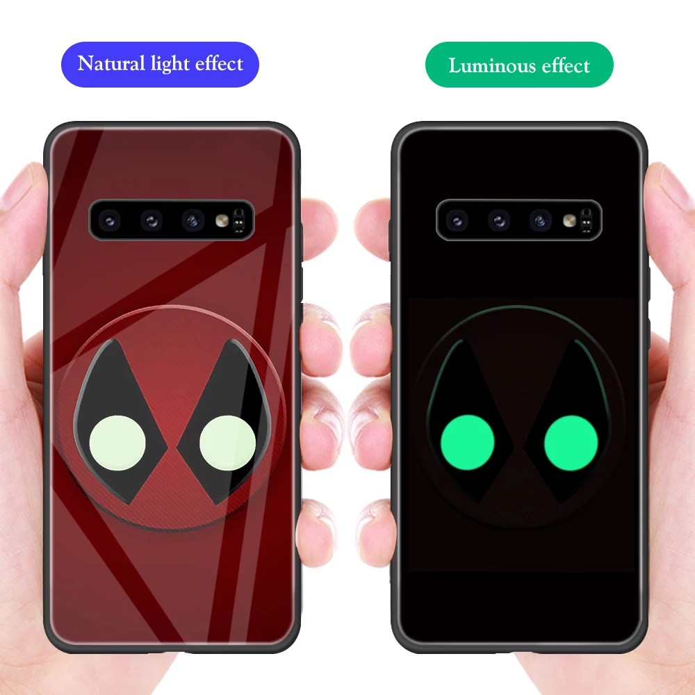 Стекло чехол с принтом Marvel для samsung Galaxy A50 S10 S10e S9 S8 S7 Примечание 10 9 8 A40 A70 A30 A6 A7 A8 A9 J4 J6 J7 плюс Prime чехол Fundas - Цвет: WM03746
