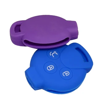 Keyforkess3 pulsanti per Benz Mercedes Smart Fortwo 451 MB City Roadster Silicone Remote Car Key Shell custodia protettiva copertura in gomma - YIQIXIN 3 pulsanti per Benz Mercedes Smart Fortwo 451 MB City Roadster Silicone Remote Car