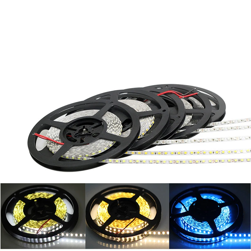 100m DC12V LED Strip 2835 5mm narrow strip 120leds/m 5m IP20 no waterproof white/warm white/blue/red/green | Освещение