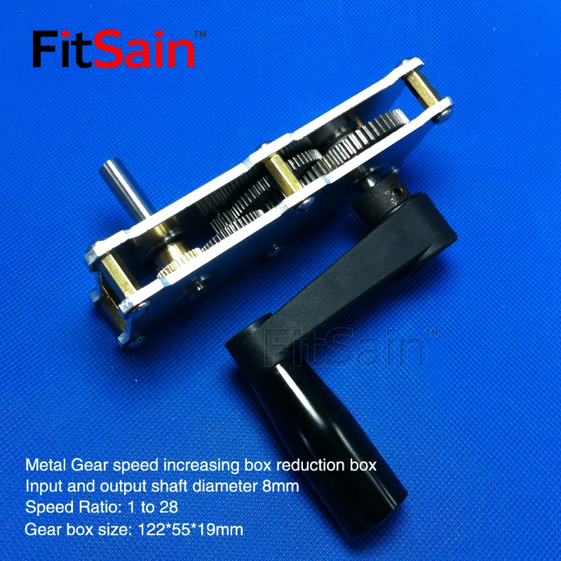 FitSain-Metal Gear Reducer speed-up box accelerator large torque accelerator Reducer