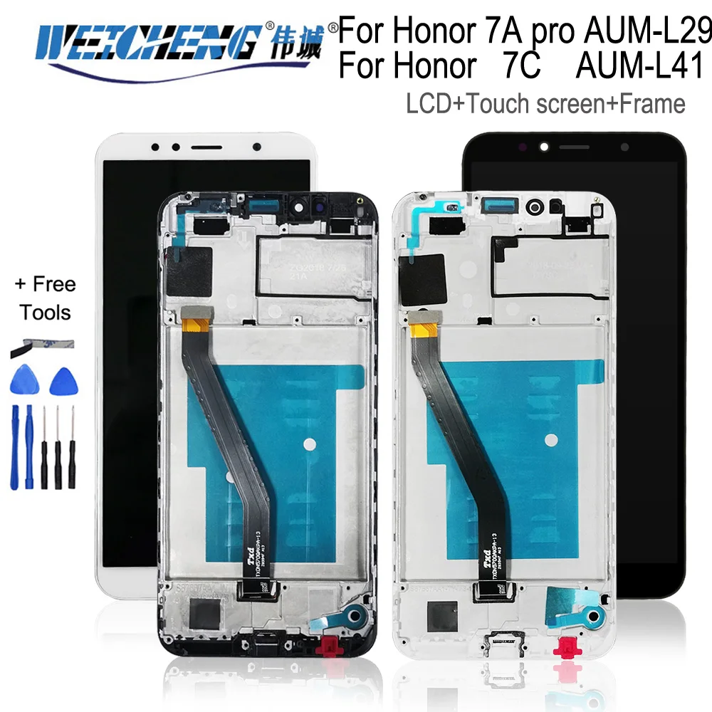 5 7 Honor 7A Pro ЖК-дисплей с сенсорным экраном дигитайзер + рамка для Huawei Honor7A дисплей 7C