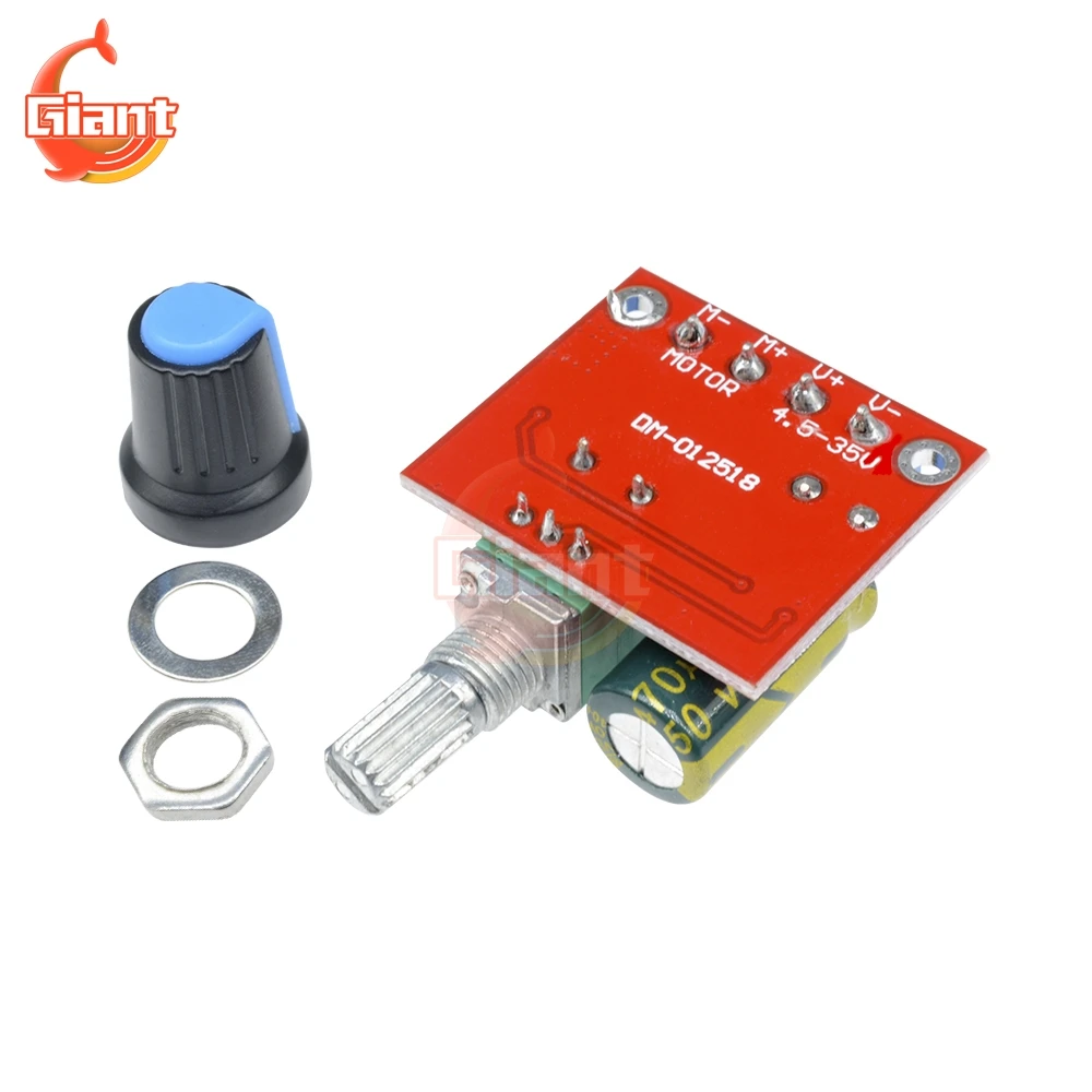 Pulse Width Modulation PWM DC Motor Speed Controller Control Regulator Module 5A Switch Function 90W 4.5-35V LED Dimmer Board
