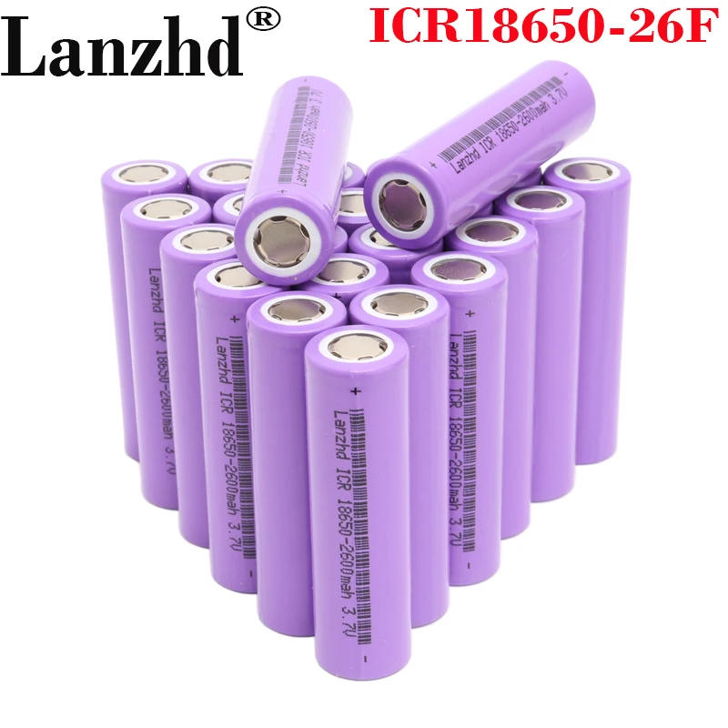18650 Batterie Icr18650 26F 5C Batteria Di Alimentazione 3.7V 13A 2600Mah Batteria Agli Ioni Di Litio Per Trapano Elettrico/Giocattolo/Sigarette (8-40