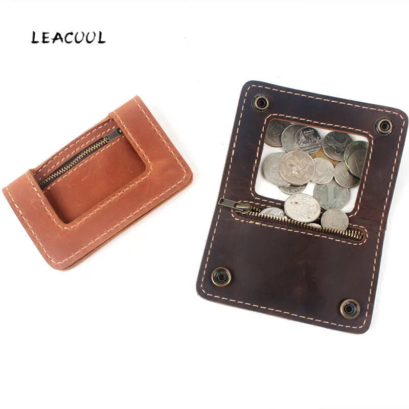 

EDC Portable Boston Wallet Defense Harmony Racket Jack Sap Handmade Cowhide Coin Purse Self Defense Multi Function EDC Tool