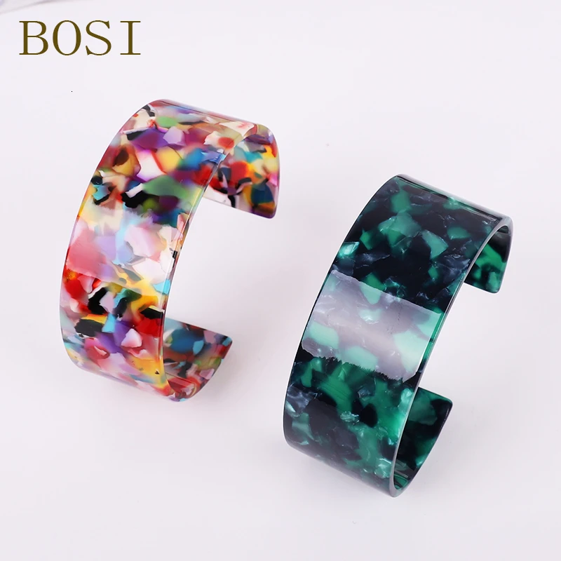 Bohemian Leopard Acitic Acid Acrylic Resin Bracelets Colorful Leopard Acitic Acid Acrylic Resin