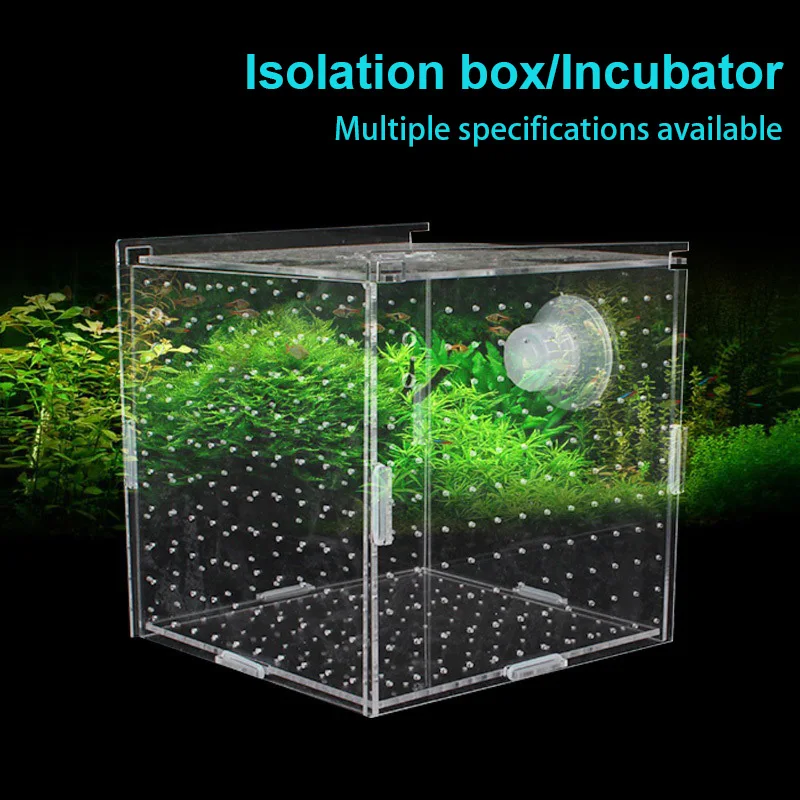 Fish Tank Transparent Aquarium Single Double Multi Grid Isolation Box Small Fry Incubator Breeding Box Aquatic Pet Supplies 1pcs fish aquarium,fish breeding box