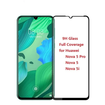 

100Pcs Full Glue Full Coverage Tempered Glass For Huawei Nova 5 5T 5i Pro 4 4E 3 Lite 3i 3E 2i Screen Protector Protective Film