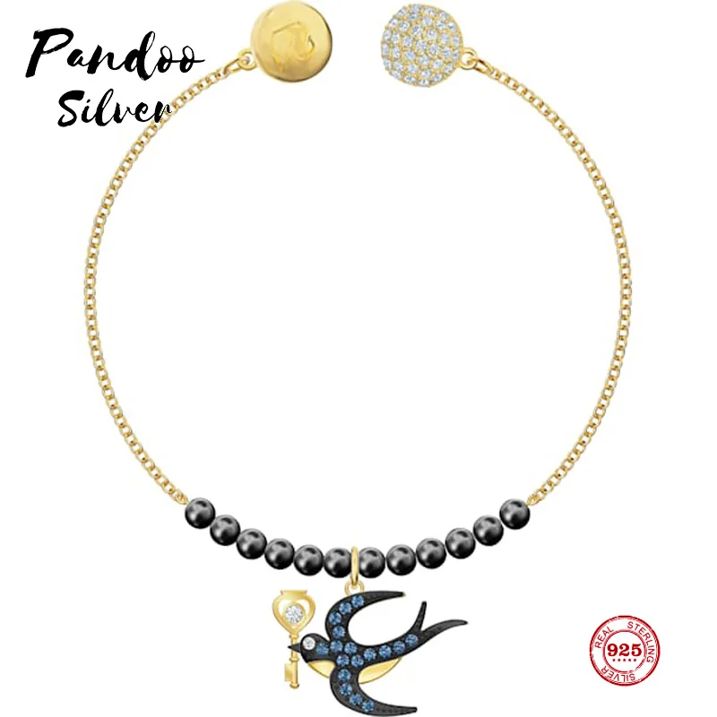 Fashion Charm Pure 925 Silver Original 1:1 Copy Invisible Magnetic Buckle Delicate Yan Bracelet Female Luxury Jewelry Gifts | Украшения и