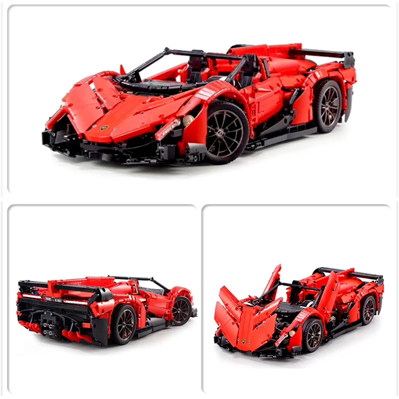 Technic 13079 приложение RC автомобиль MOC-10559 Veneno Roadster с функцией двигателя строительные блоки кирпичики игрушки подарок для детей