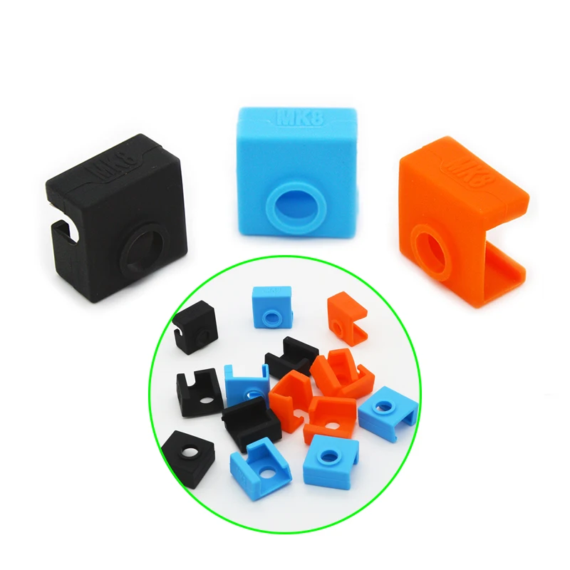 Silicone Sock Heater Block Cover 4 Colors For 3D Printer MK7 MK8 Heated Extrude 
