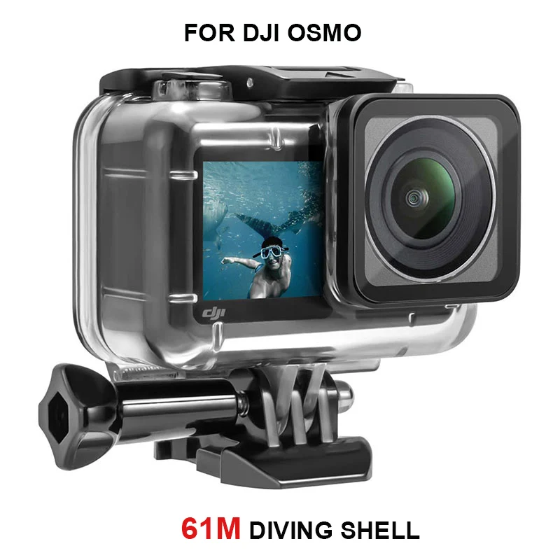 Shell Action-Camera-Accessories Dji Osmo Waterproof Case Protective Diving for 61m