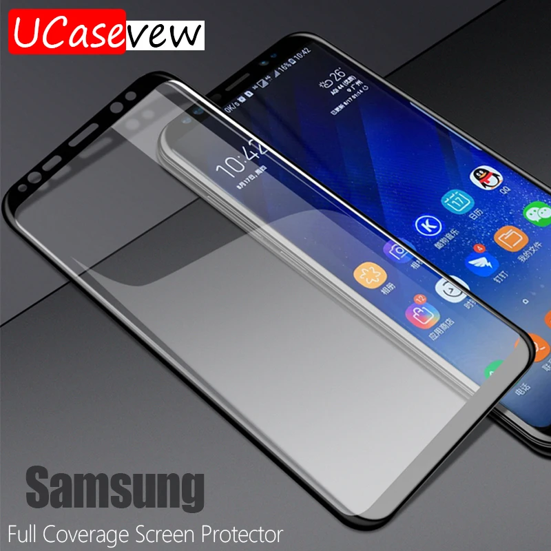 5D полное покрытие закаленное стекло Защита экрана для Samsung Galaxy S10 S9 S8 Note 9 8 Plus S6 S7 Edge