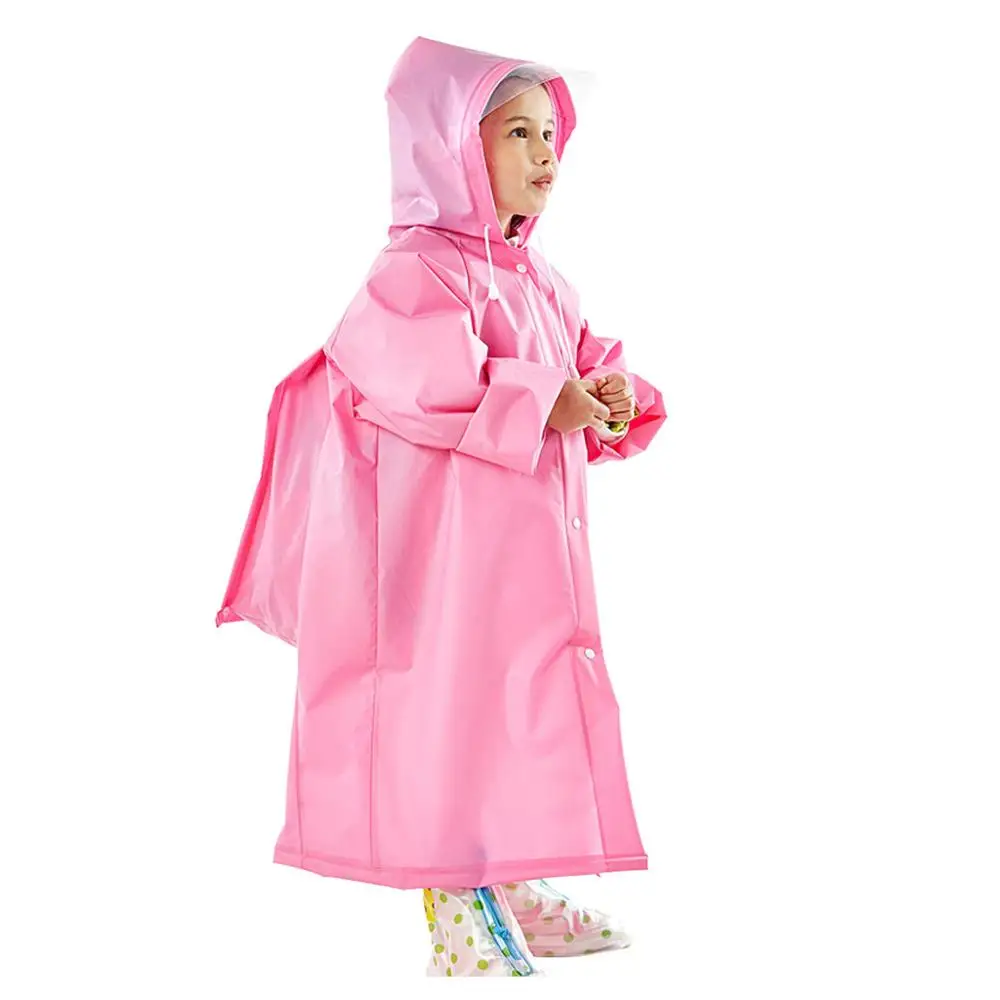 SMONTY 3 In 1 Girls Waterproof Rain Jackets Cartoon Hooded Kids Raincoats Warm Windbreakers 