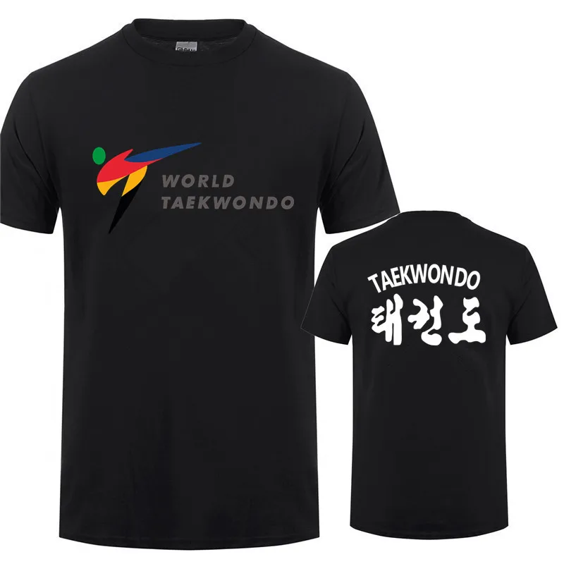 WTF World Taekwondo Federation T Shirt Tee Summer Short Sleeve Cotton O-Neck Man Tshirts Tops LH-241 3