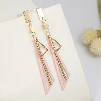 

1 Pair Korean Temperament Geometric Earrings Female Simple Triangle Earrings Irregular Earrings Personalized Ear Jewelry