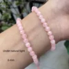 Wholesale Natural 8mm Rose Pink Quartz Crystal Faceted Round Stone Loose Beads For Jewelry Making DIY Necklace Strand 15'' 2