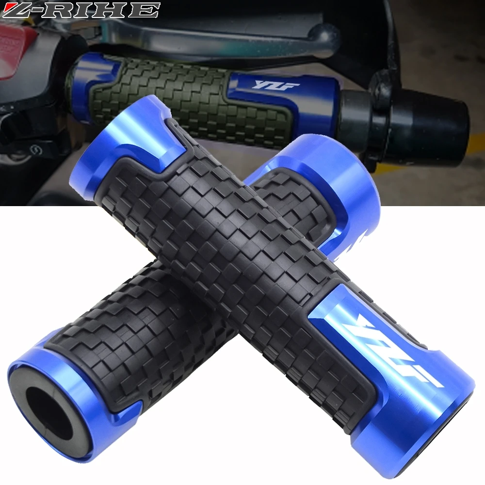 

for YAMAHA YZF R1 R25 R3 R6 2017 2018 2019 Motorcycle 22mm 7/8" CNC Aluminum Handlebar Hand Grips Rubber Gel Grip Accessories