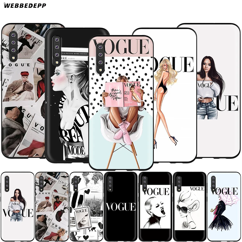 Webbedepp надпись More Issues Than Vogue чехол для Samsung Галактики S7 S8 S9 S10 Edge Plus Note 10 8 9 A10 A20 A30 A40 A50