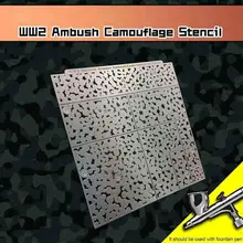 

1/35 Scale WWII German Armour Ambush Camouflage Leakage Template Model Stenciling Tools Building Spray A2H1