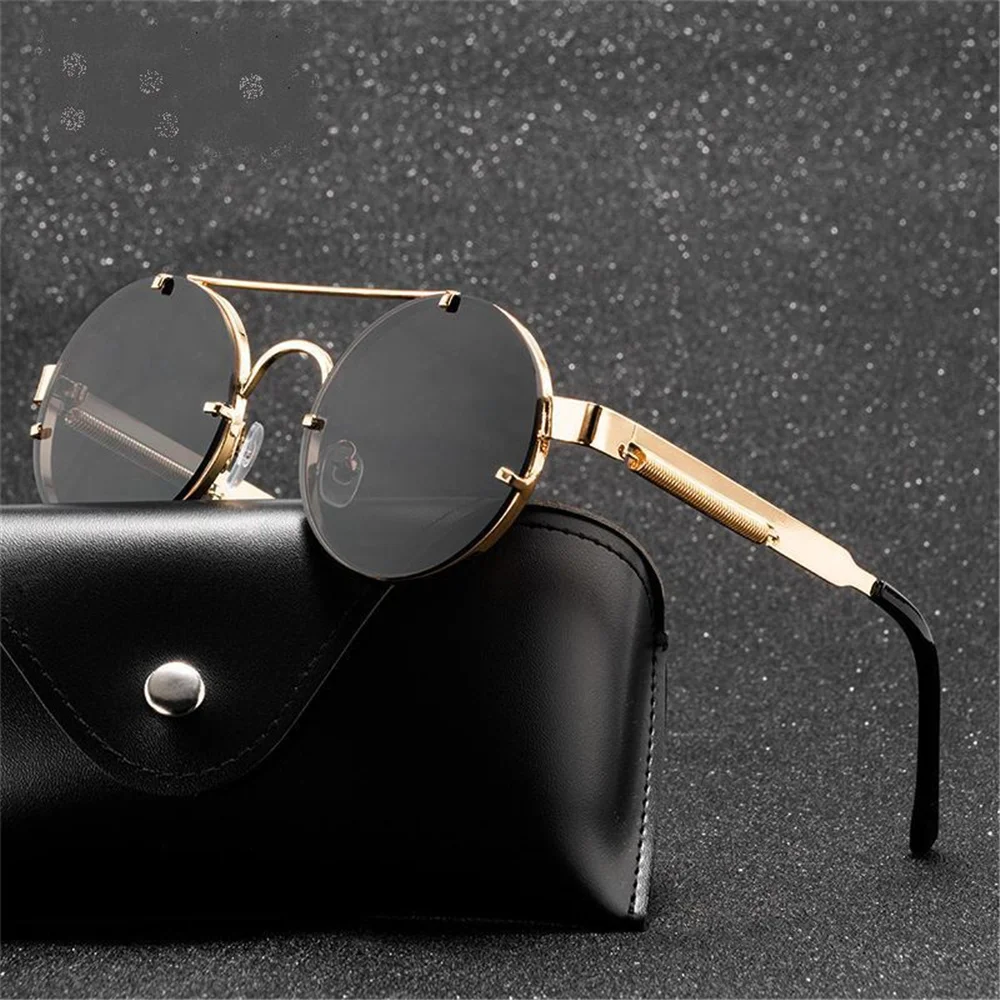 Round Designer Sunglasses Vintage Punk 