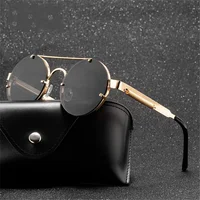 Vintage Punk Style Sunglasses For Women 2022 Men Retro Round Metal Frame Summer Spring Luxurydesign Car