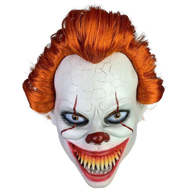2019 полное лицо Джокер маска пеннивайза Stephen King It Chapter Two 2 ужас Костюмированная