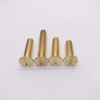 

5pcs M12 brass Slotted screws flat head bolts open slot countersunk screw one line socket bolt