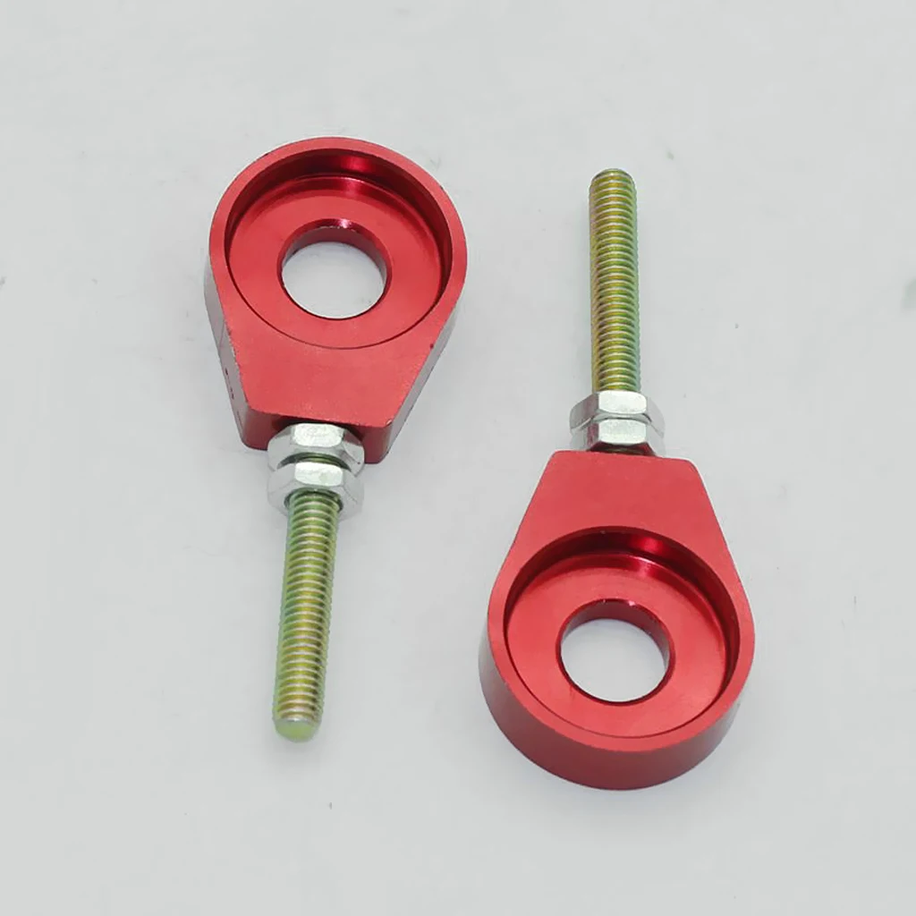 Red 12mm Chain Adjuster Block Tensioner for Pit Quad Dirt Bike ATV CRF50