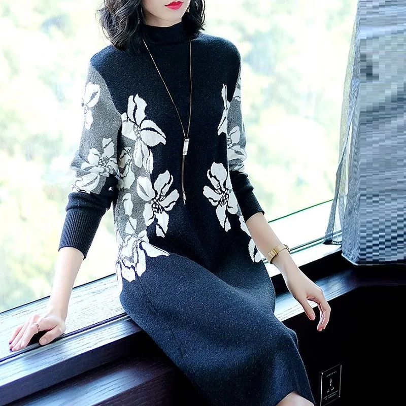 

spring/autumn women sweaters computer knitted sweates pullovers women high elastic clothing MID-LONG maternity sweaters