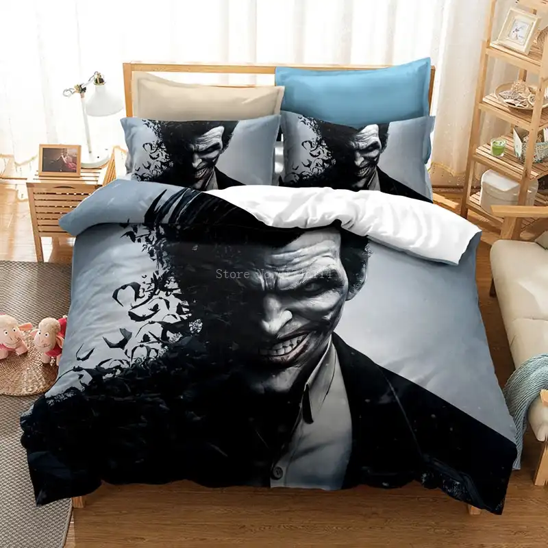 The Joker 3d Cartoon King Size Bedding Set Duvet Cover Set For Boys And Girls Adult Bedclothes Home Textile Twin Full Queen Size Bedding Sets Aliexpress
