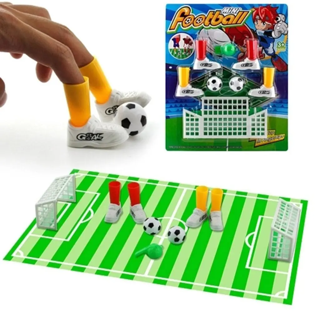 Multicolor AZRtoys Finger Football Game Sets with Two Goals Family Party Finger Soccer Game Table Toy 