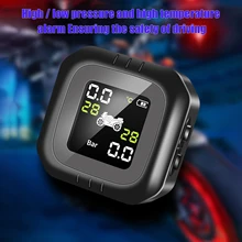 Беспроводной ЖК-дисплей система мониторинга давления в шинах мотоцикла TPMS 2 Внешний датчик монитор в реальном времени Аномальная сигнализация мото шина инструмент PSI