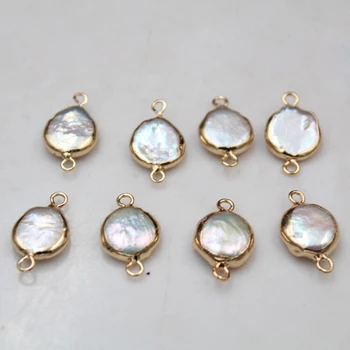 

DIY Jewelry Clasp Gold Color Cooper Real Freshwater Button Pearls Wholesale Necklace Bracelet Parts Component Fittings 50pcs/lot