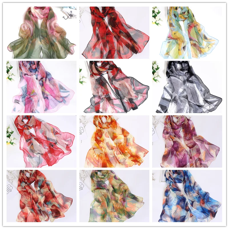 

women scarf shawls summer silk scarves lady wraps soft pashimina female Echarpe Designer beach stole bandana luxury 2020