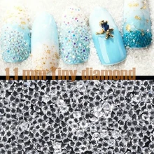 1440 шт 1,1 мм черный синий AB Кристалл Смешанные цвета 3D наконечники плоские сверла Стразы 3D ювелирные изделия с блестками стекло дизайн ногтей украшения DIY