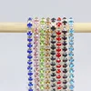 10yard 1Row ss6 ss12 ss16 colour Crystal Glass rhinestone Silver Cup claw close chain sewing Trim craft for Garment accessories ► Photo 2/4